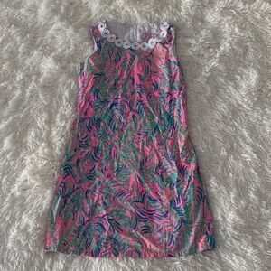 Lilly Pulitzer Colorful Sleeveless Dress with Eyelet Detail